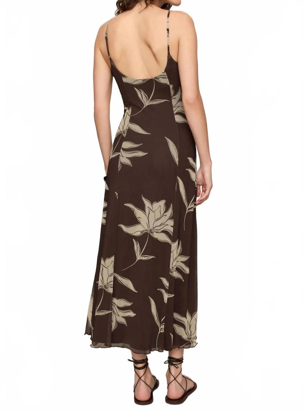 NEW Z SUPPLY charisma floral midi dress in dark chocolate - Picture 3 of 3